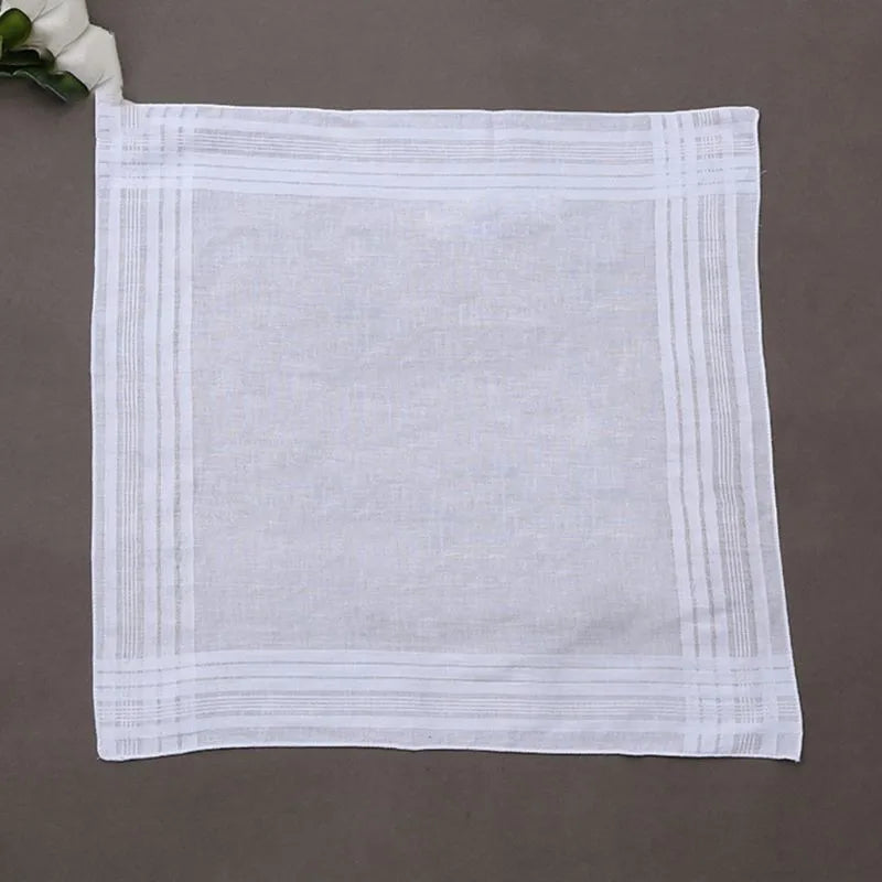 3Pcs Men Women 100% Cotton Handkerchiefs