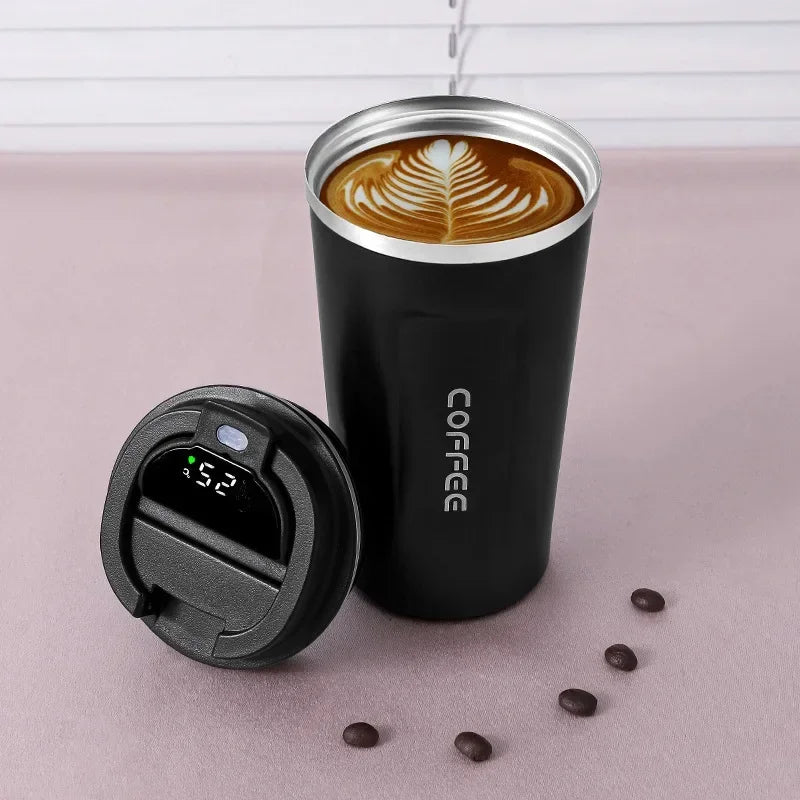 Stainless Steel Thermo Mug with Smart Temperature Display – TempMate