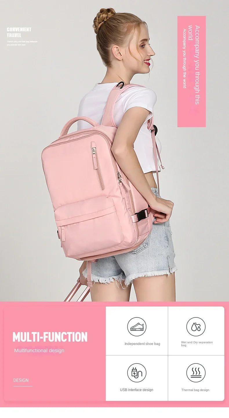 Travel Carry-On Backpack with Shoe Compartment