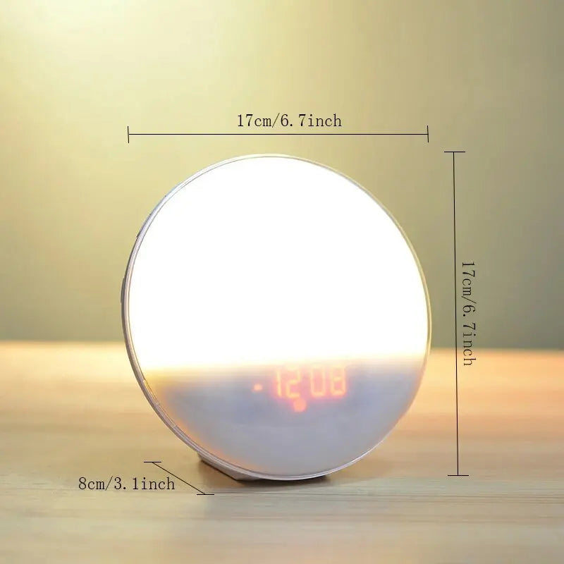 Sunrise Alarm Clock Wake Light Clock Sunrise/Sunset Simulation Digital Clock with Night Light