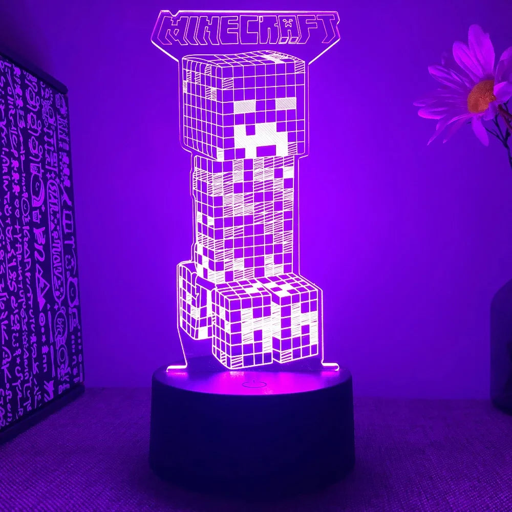Diverse LED Gaming Characters Lamp - Playful Lighting for Gamers