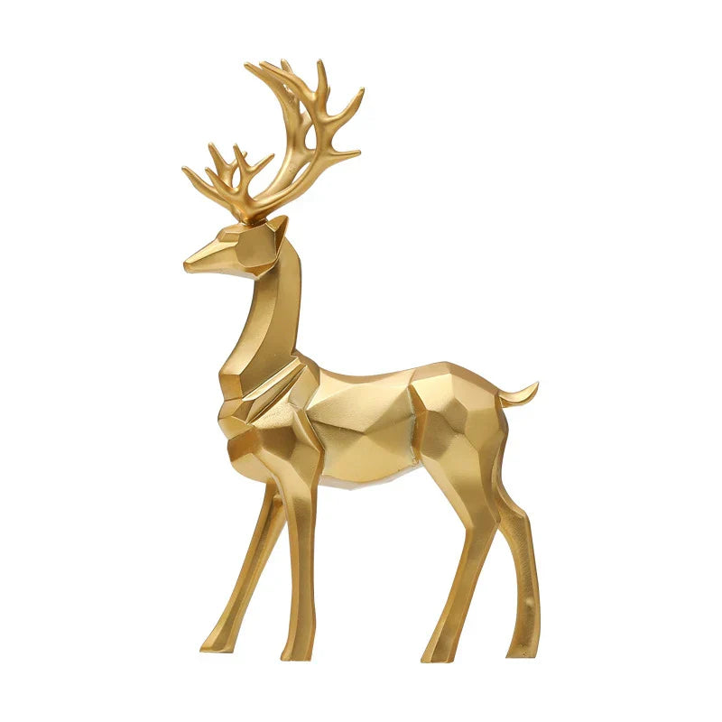 Geometric Deer Sculptures - Modern and Elegant