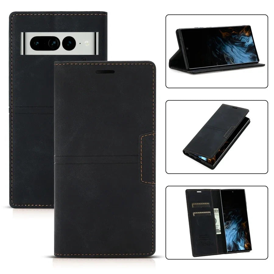 Nordholm Leather Wallet Flip Case – Stylish Protection for Google Pixel