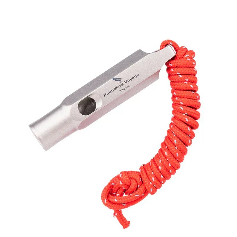 Master Your Safety: Original Boundless Voyage Titanium Whistle - Your Essential Companion for Emergencies, Survival, and Adventure