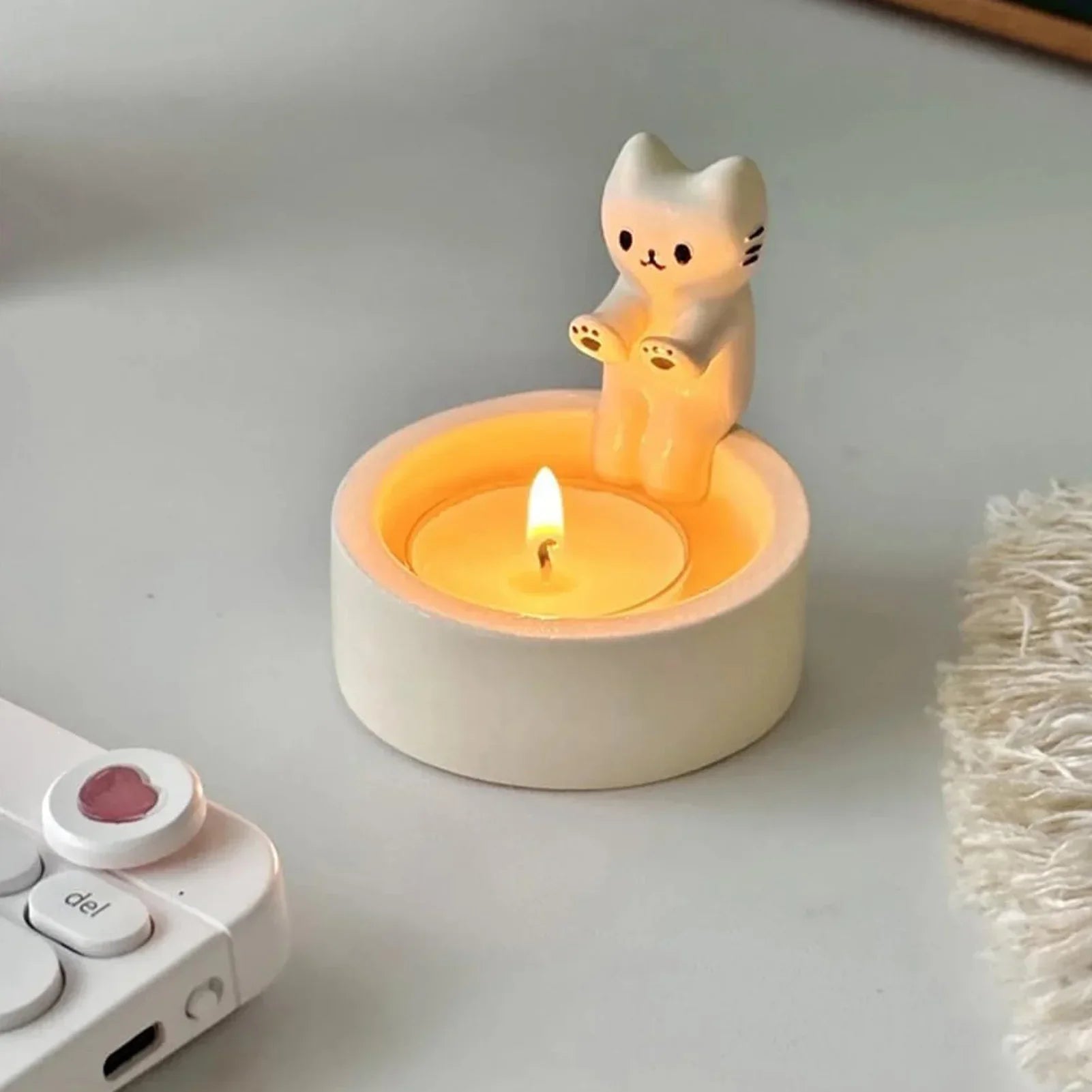 Kitten Candle Holder Cute Cat Candle Holder Creative Aromatherapy Candle Holder