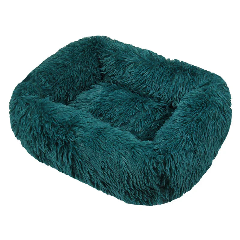 FurHaven Deluxe Dog Lounger | Long plush, washable pet bed for dogs and cats