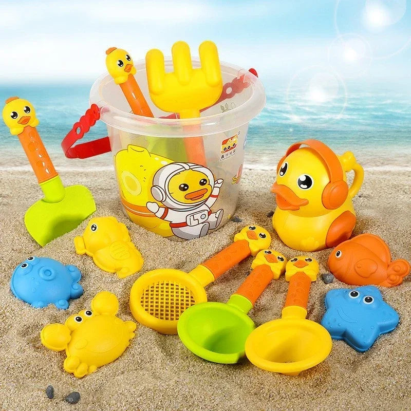 Children's Beach Toy Set – Bucket, Spade, Water Bottle and More for Summer Fun