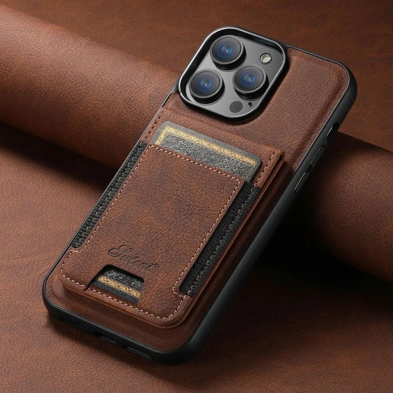 Leather Phone Case for iPhone with Card Holder - Wallet - QualityLeather
