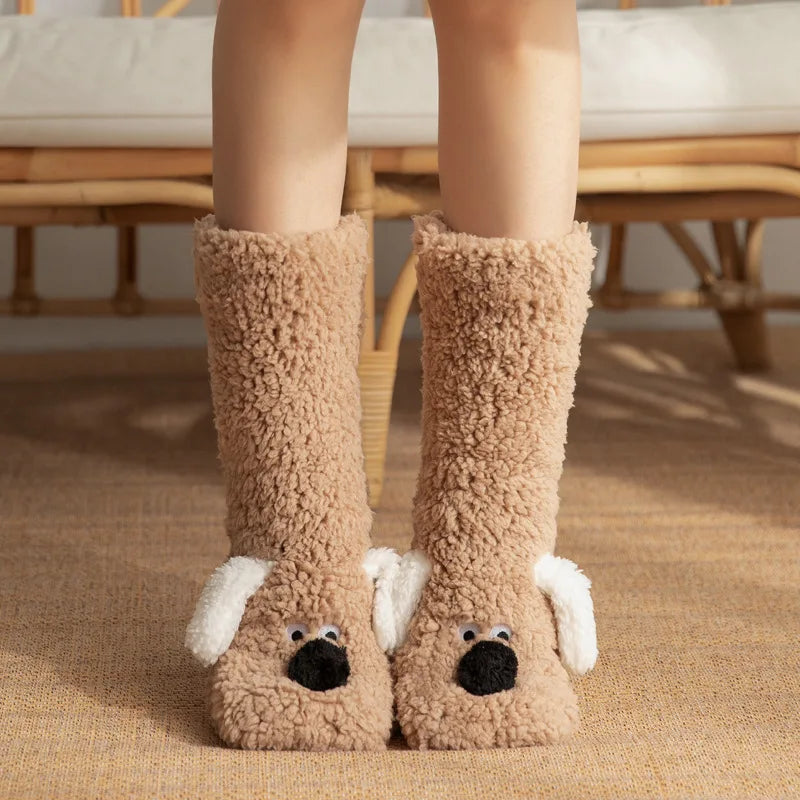 PupHaven Warmth Socks | Fluffy Sherpa socks with playful dog-themed designs