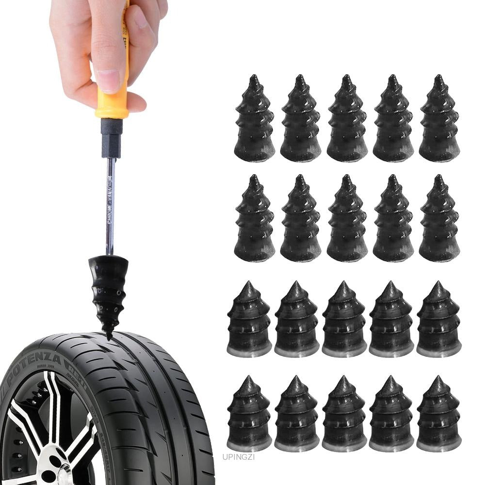 Professional Puncture Repair Kit | Tyre Inflation Set | Holiday Kit for Any Vehicle | Suitable for Large & Small Tyres | Easy to Use | Rubber Repair Nails with Vacuum Seal