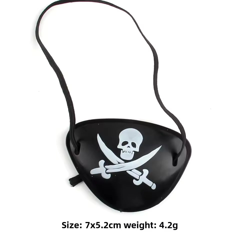 Complete Pirate Accessories Set – With Pirate Eye Patch and Sword for Costumes