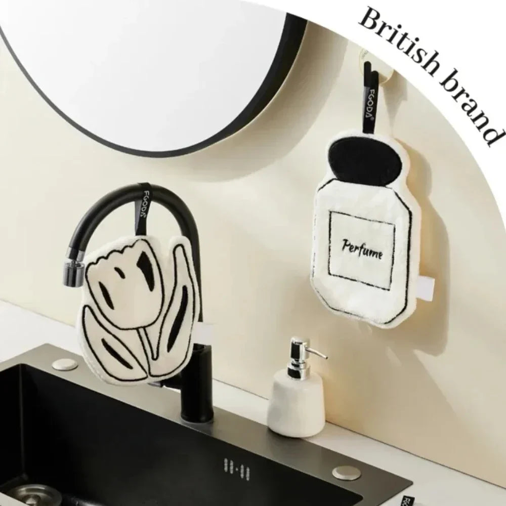 Hanging Towel Fleece Towel Hanging Washcloth