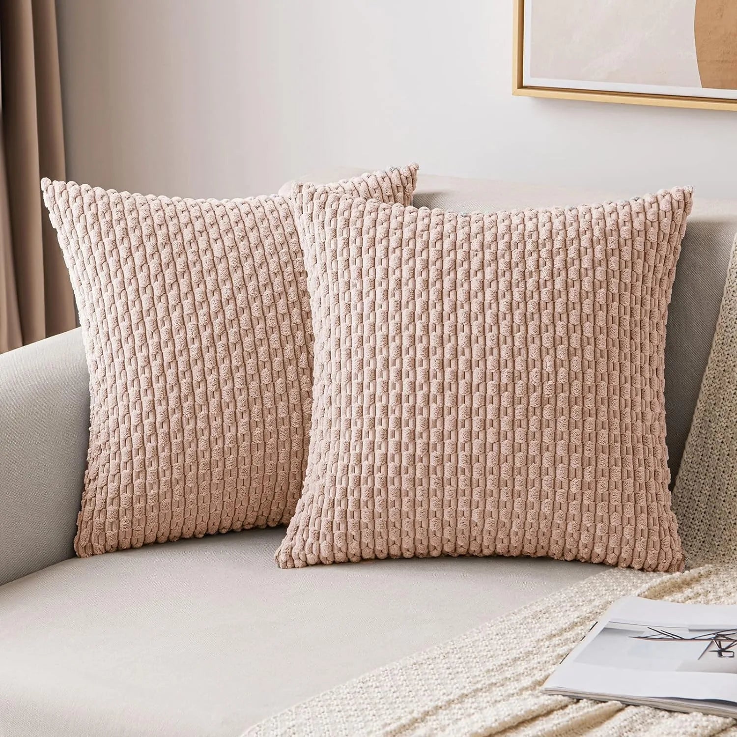 Corduroy Cushion Covers in Boho Style – Velvia