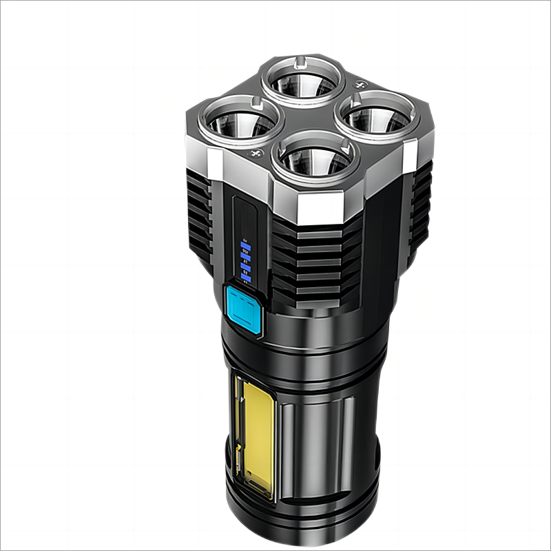 CoreLight 4 LED Torch – Rechargeable LED Torch with Water Resistance – Includes Battery and USB Cable