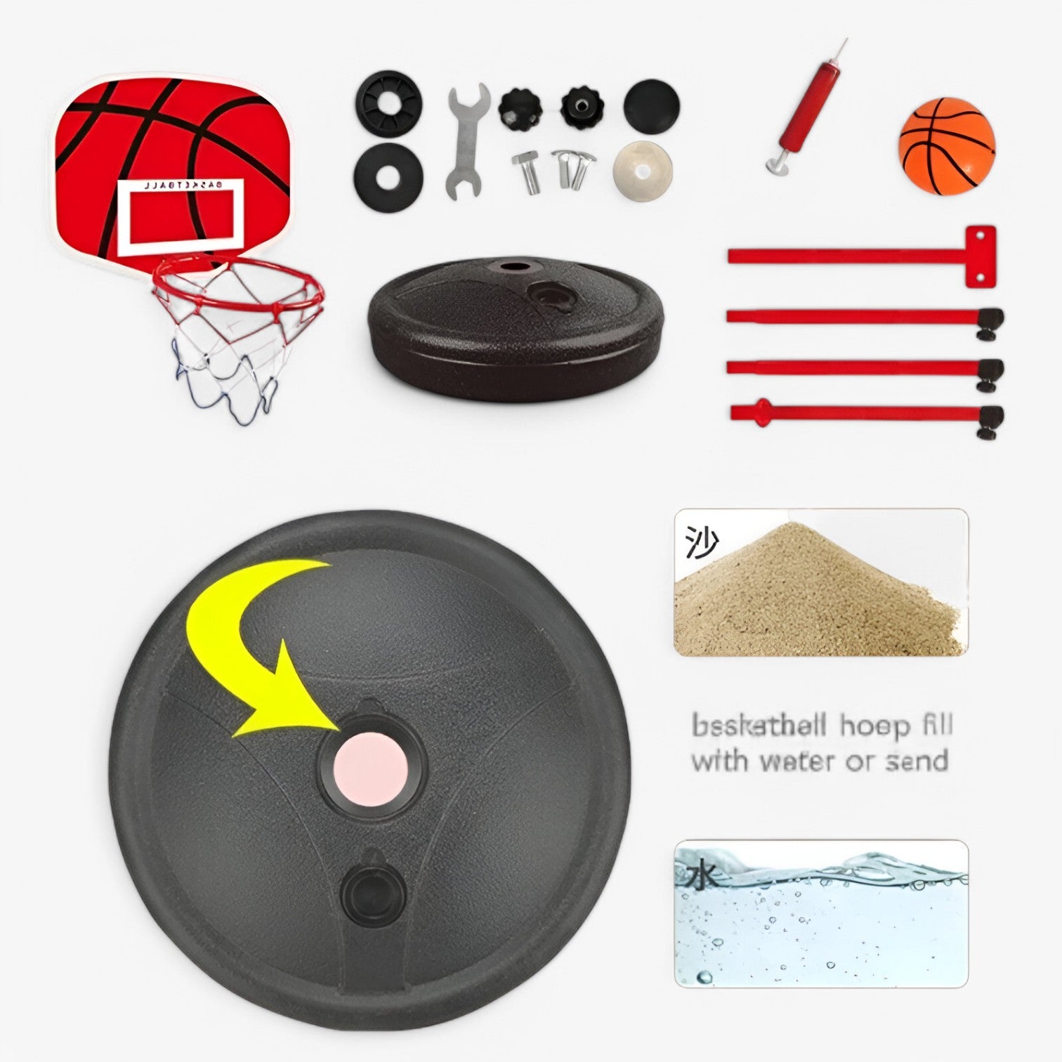 Height-Adjustable Children's Basketball Hoop – Fun for Indoor & Outdoor Play
