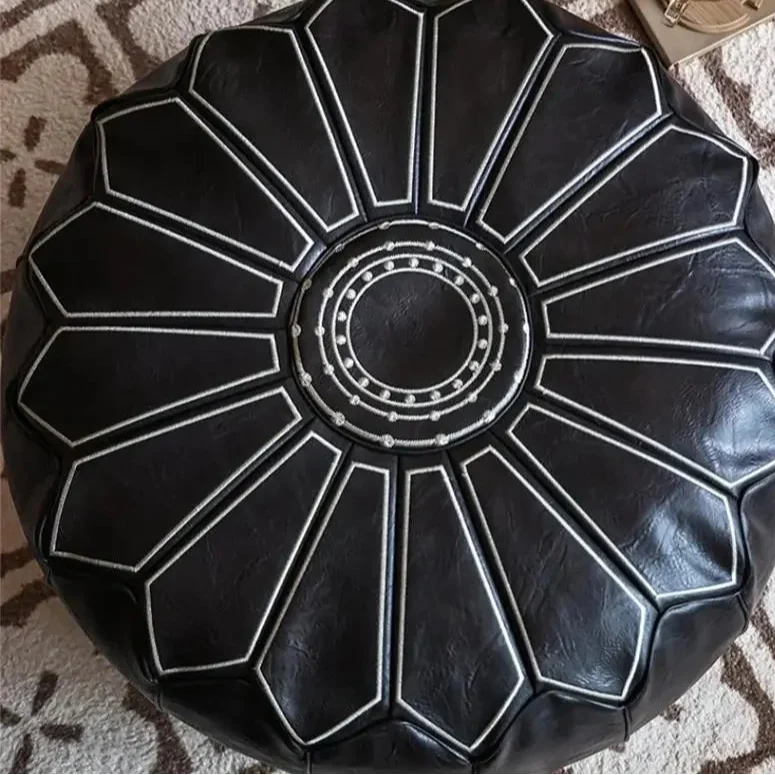 Luxury Leather Pouffe – Comfort and Design