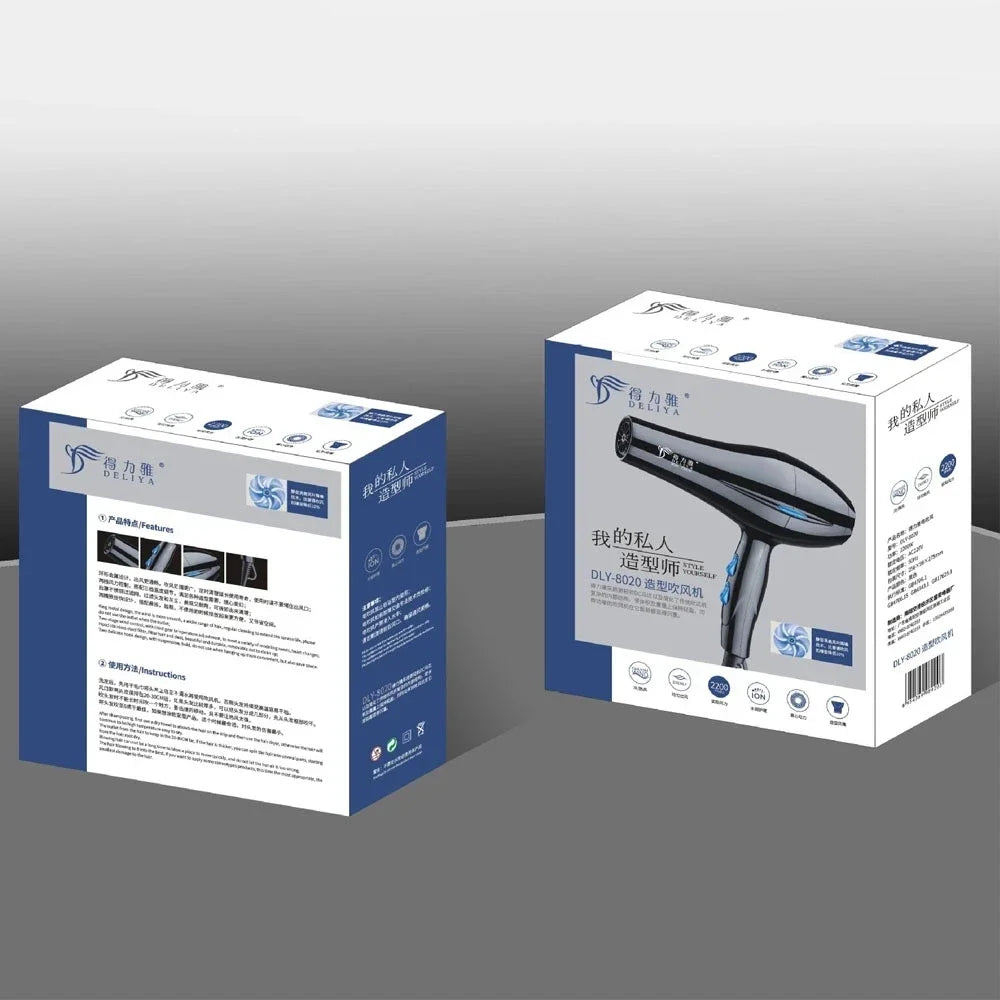 2200W Professional Hair Dryer – Powerful Fast Heating with Hot and Cold Settings