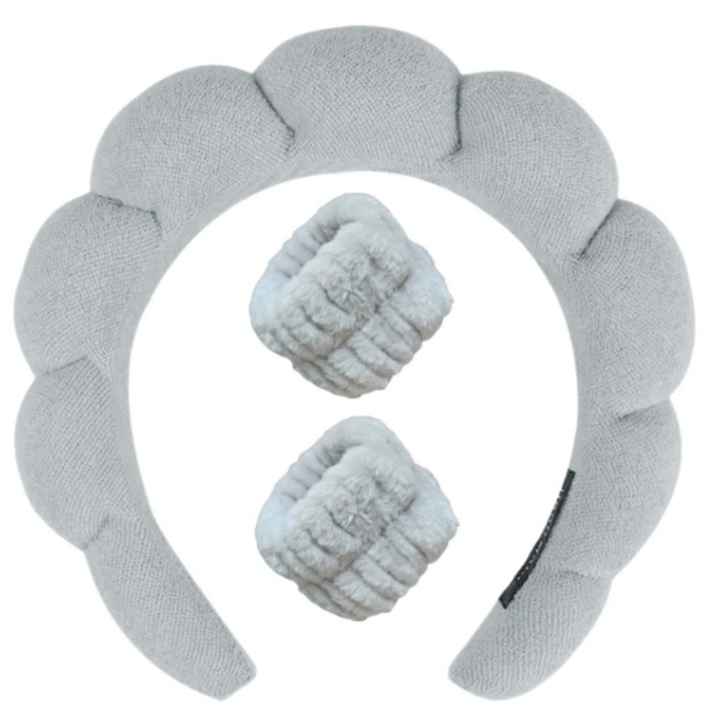 Plush Spa Headband & Wristband Set - Fluffiea