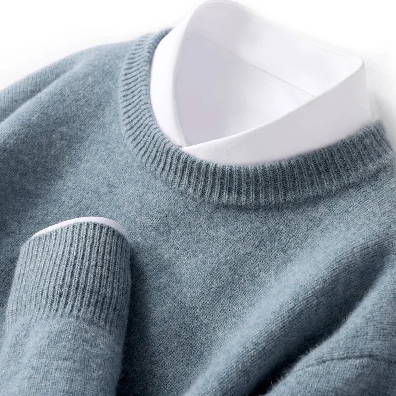 Cameron - Men's Merino Wool Crewneck Sweater