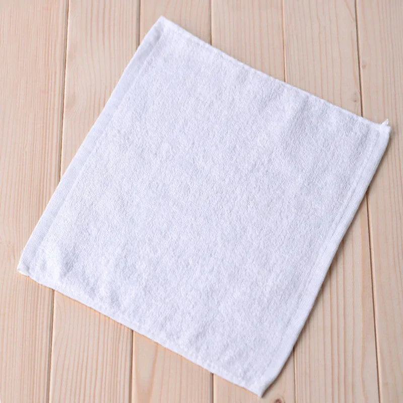 10 Pieces of White Soft Cotton Face Towels Hotel