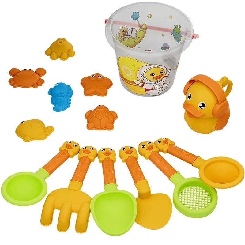 Children's Beach Toy Set – Bucket, Spade, Water Bottle and More for Summer Fun