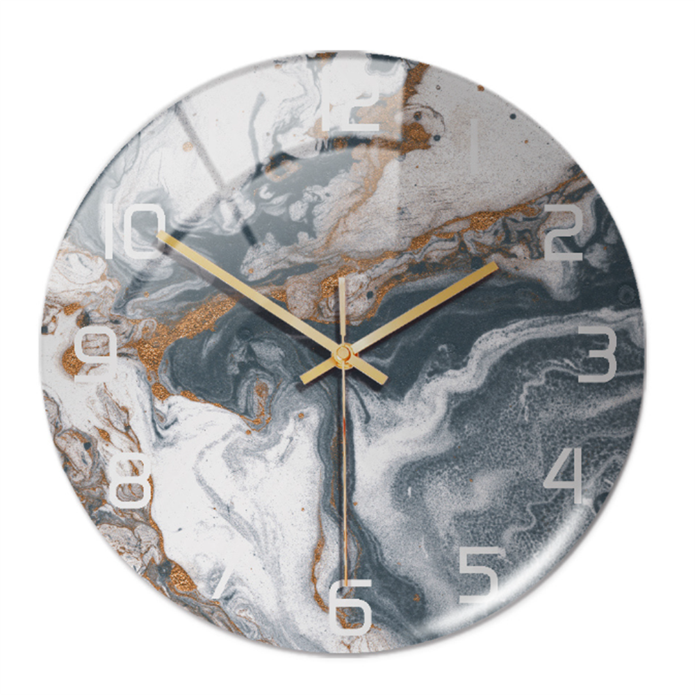 Stylish Wall Clock with Marble Effect – MarbleTime