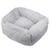 FurHaven Deluxe Dog Lounger | Long plush, washable pet bed for dogs and cats