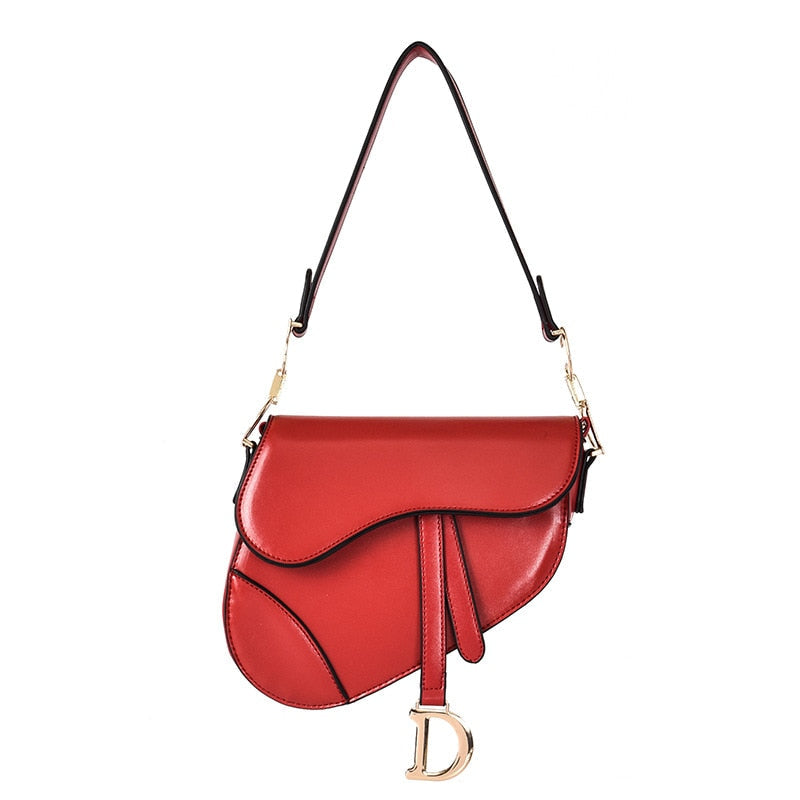 Sandsberg - luxurious women's shoulder bag - exclusive PU leather saddle bag