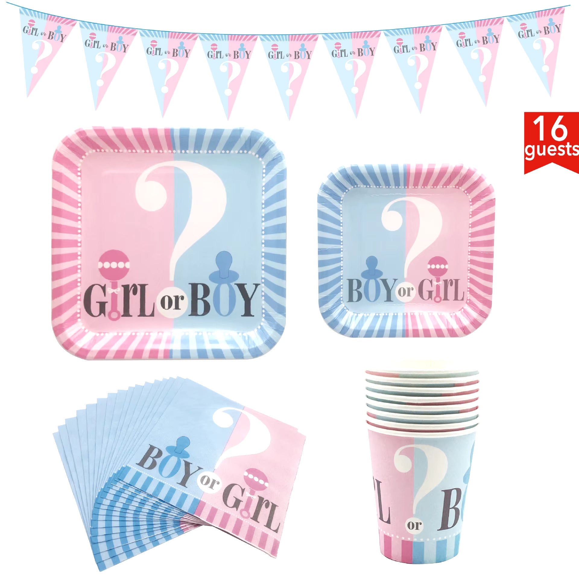 Joyful Gender Reveal Set - For a Festive Announcement