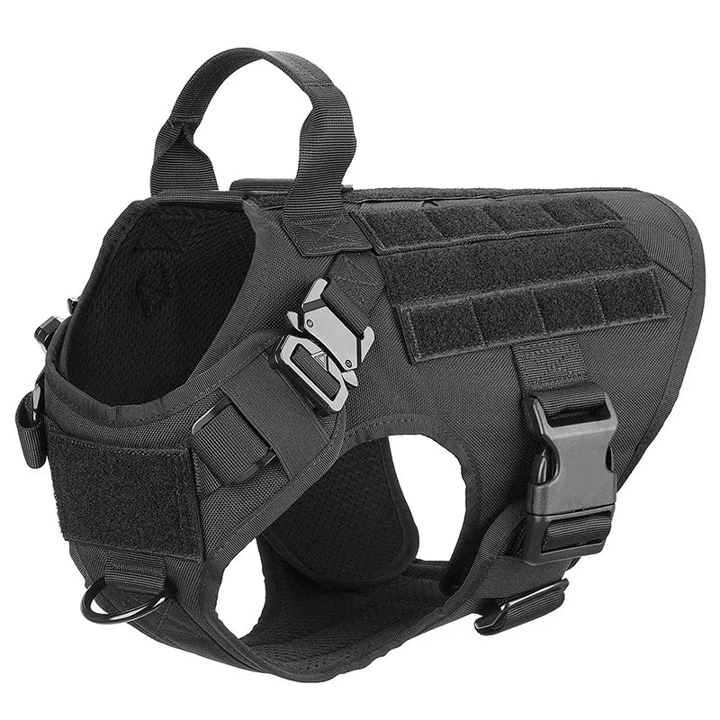 TacticalElite K9 Harness and Lead Set - Military-Style Harness for Large Dogs with Training Lead