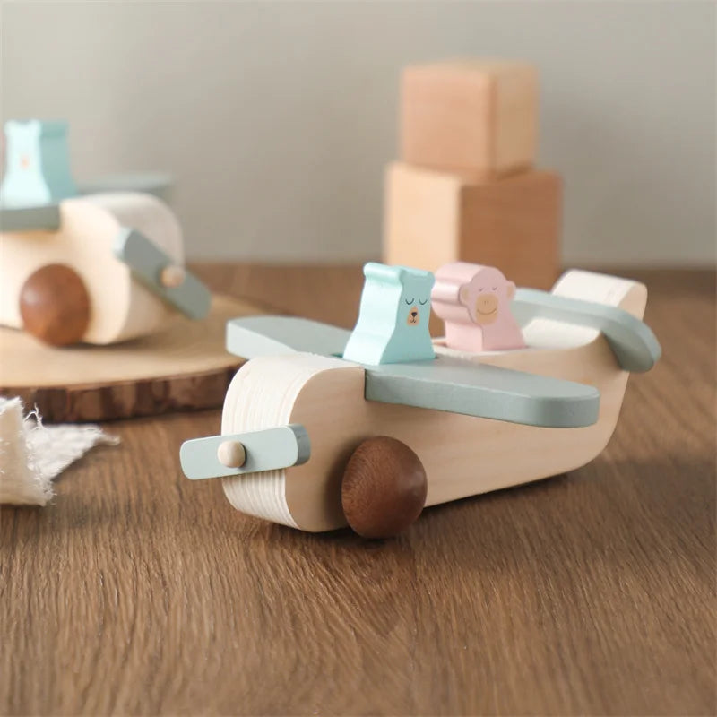 Creative Wooden Airplane Toy – For Hours of Playful Fun