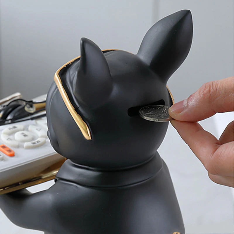 French Bulldog Figurine with Tray – Charming & Stylish Decoration for Your Home