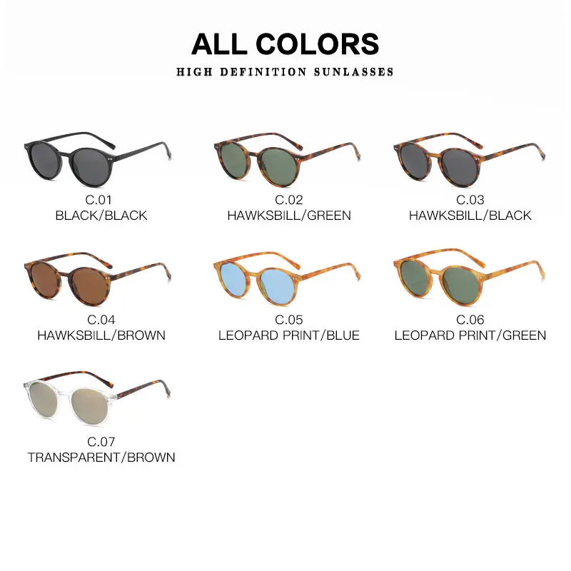 Retro Round Polarised Sunglasses - SunnyStyle Summer 2025