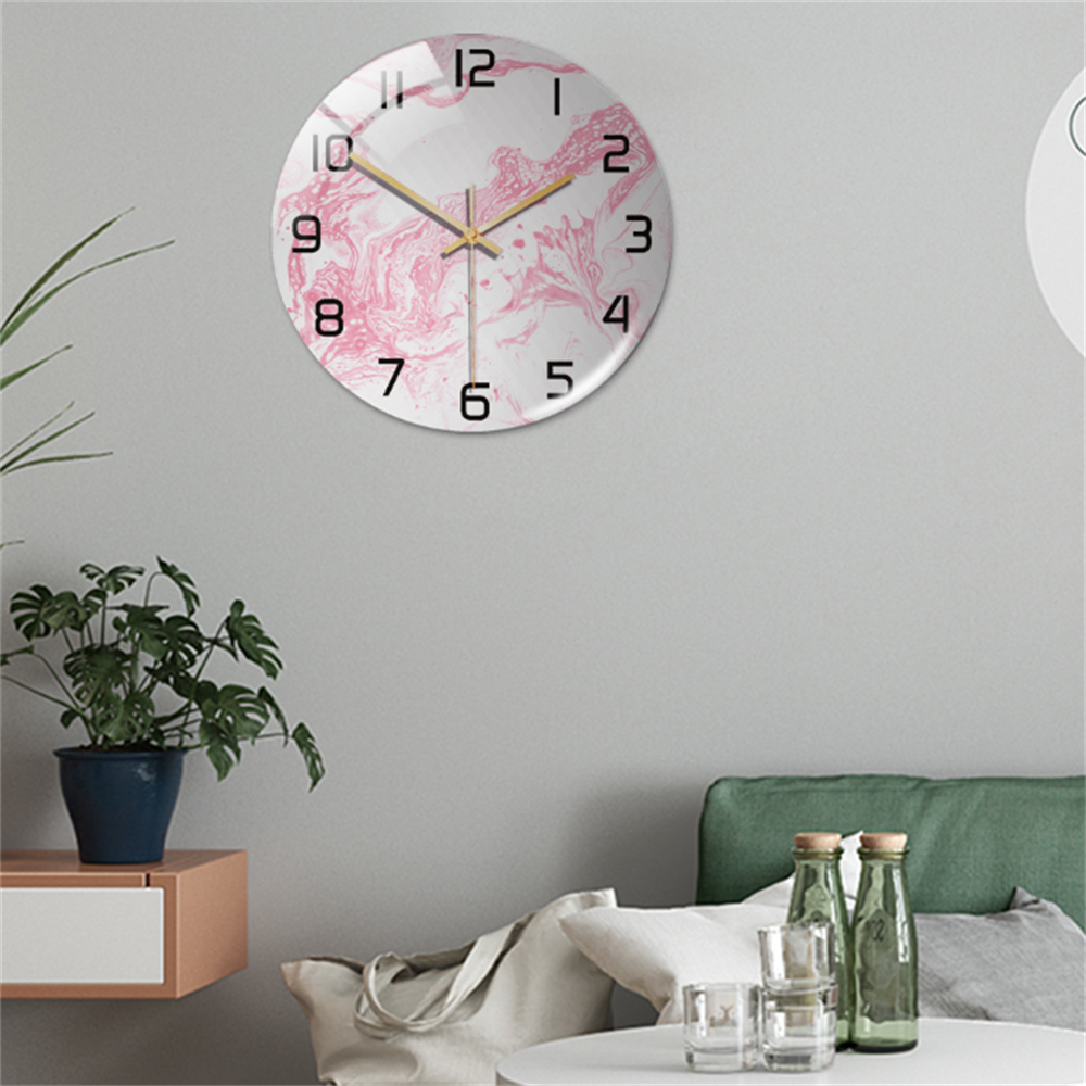 Stylish Wall Clock with Marble Effect – MarbleTime