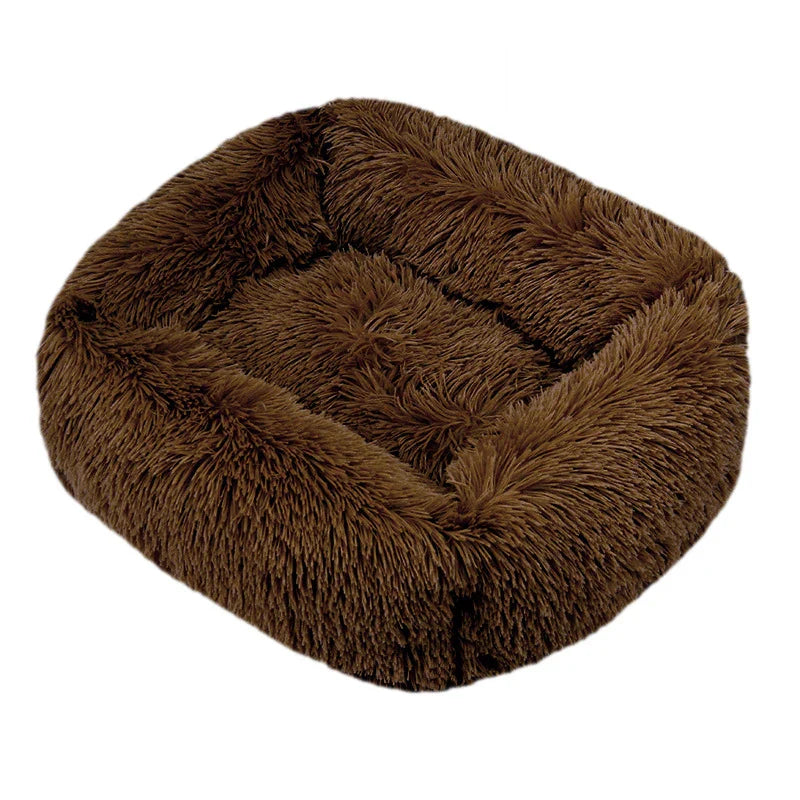 FurHaven Deluxe Dog Lounger | Long plush, washable pet bed for dogs and cats