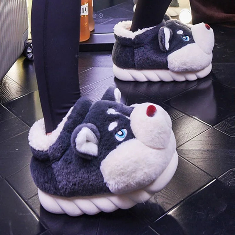 Husky Cuddle Slippers – For Warmth and Cheer at Home