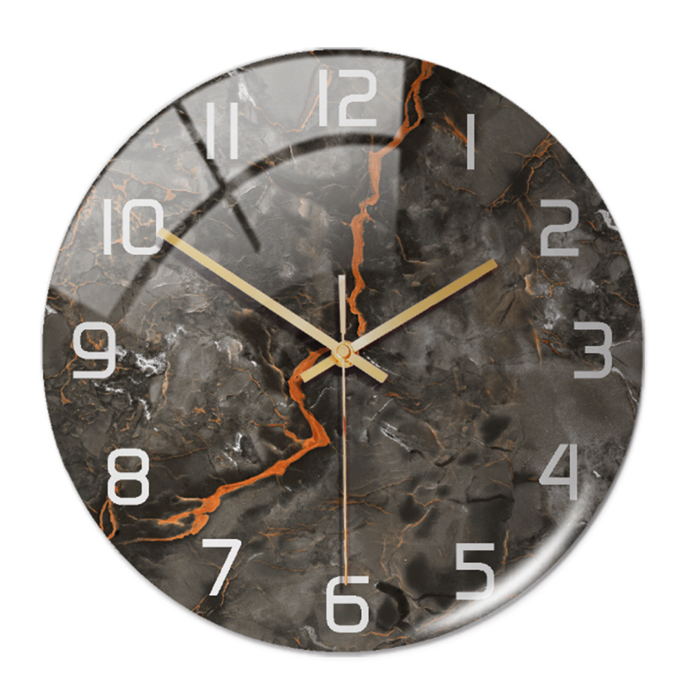 Stylish Wall Clock with Marble Effect – MarbleTime