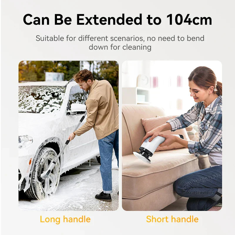 Wireless Electric Cleaning Brush with 7 Cleaning Attachments - SpinClean