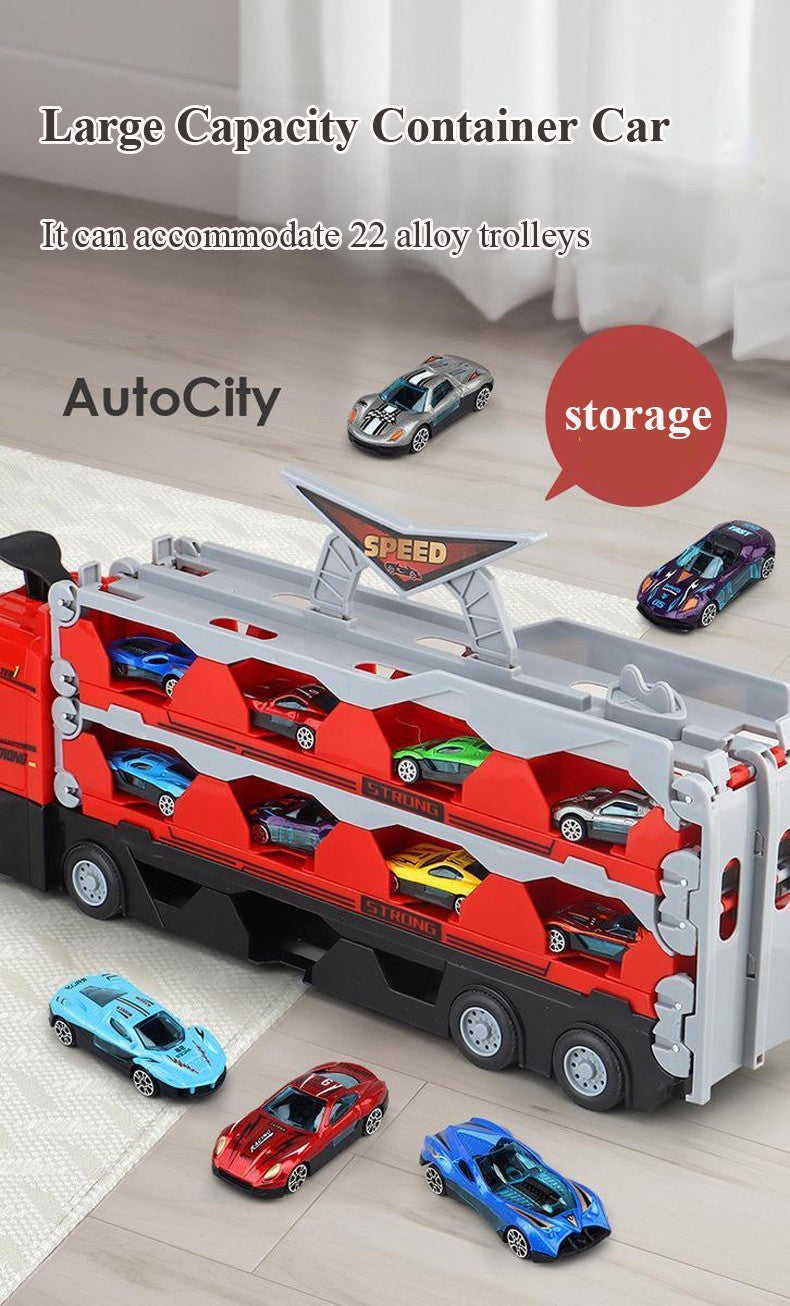Toy Lorry with Trailer and Cars - MegaTransporter