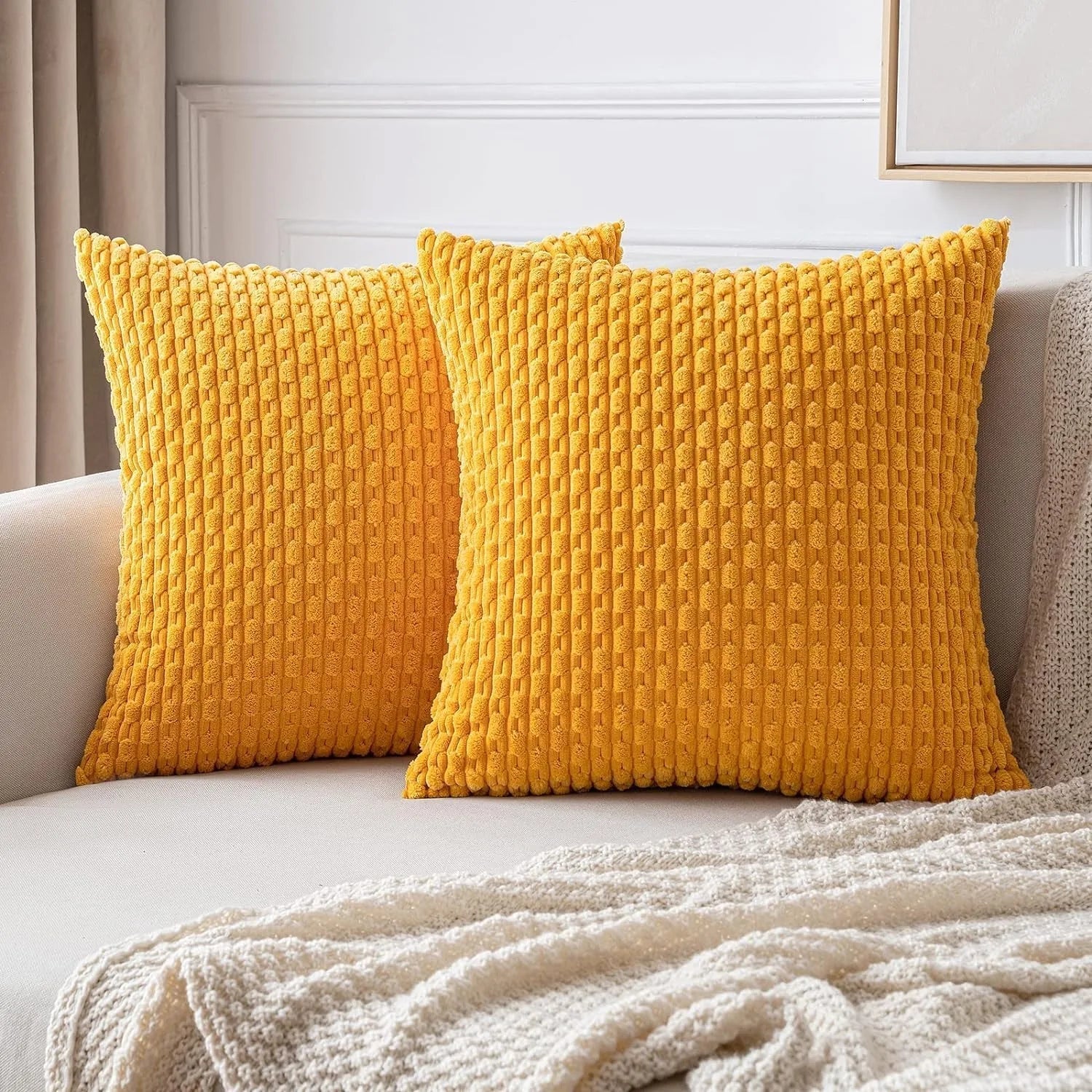 Corduroy Cushion Covers in Boho Style – Velvia