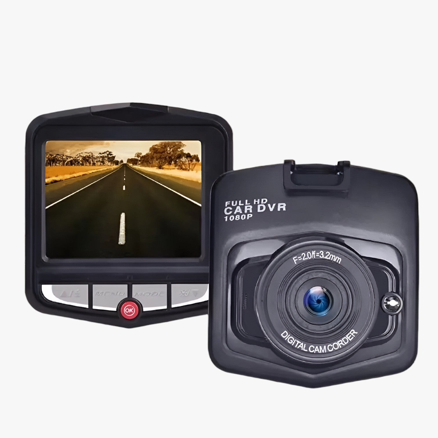 Compact 1080p HD Dashcam – Night Vision with Loop Recording