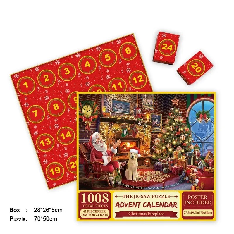 GlamFest Puzzle Advent Calendar | 2024 Edition with 24 Surprises for Holiday Cheer