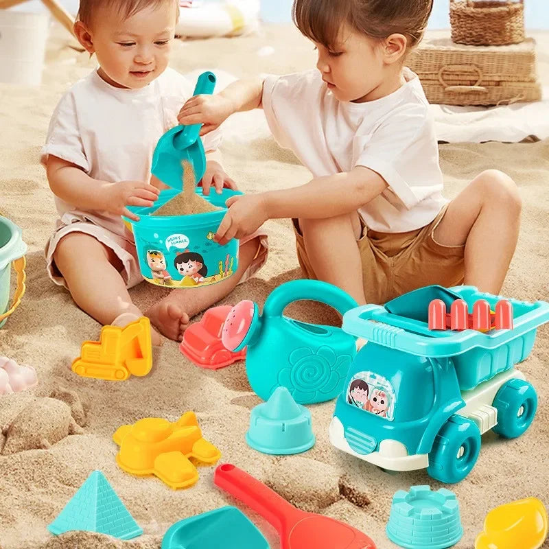Children's Beach Toy Set – Bucket, Spade, Water Bottle and More for Summer Fun