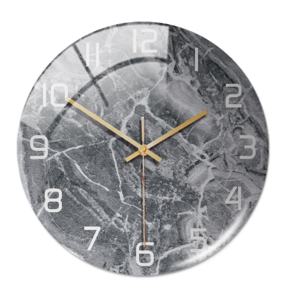 Stylish Wall Clock with Marble Effect – MarbleTime