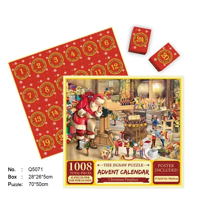 GlamFest Puzzle Advent Calendar | 2024 Edition with 24 Surprises for Holiday Cheer