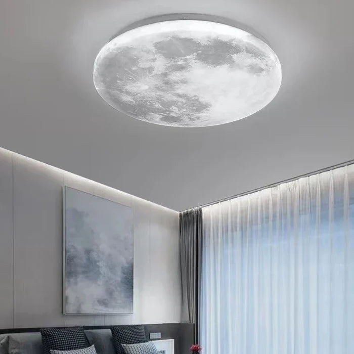 MoonAura Moon LED Lamp | Dimmable | Ø26-40 cm | Colour Change with Remote Control | Suitable for Bedroom, Hall & Bathroom | Modern Minimalist Style | Energy Efficient | Easy Installation