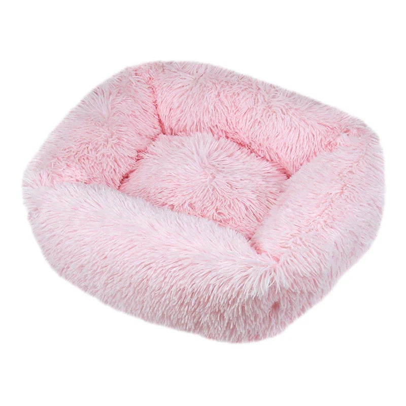 FurHaven Deluxe Dog Lounger | Long plush, washable pet bed for dogs and cats