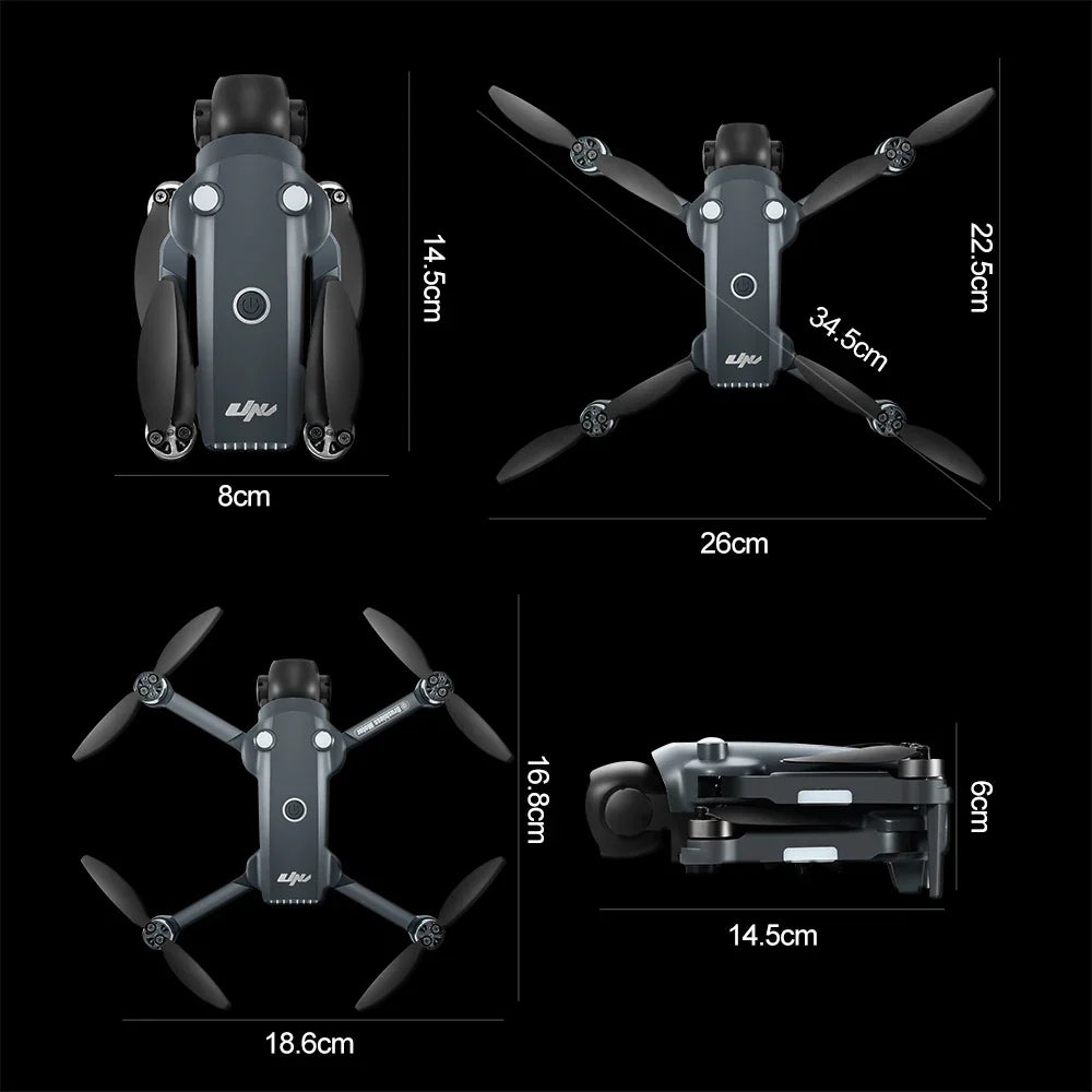 AeroPro Drone 4K UHD Dual Camera 5G WIFI Foldable Quadcopter | Drone | Professional Drone with Brushless Motor, FPV & Aerial Photography
