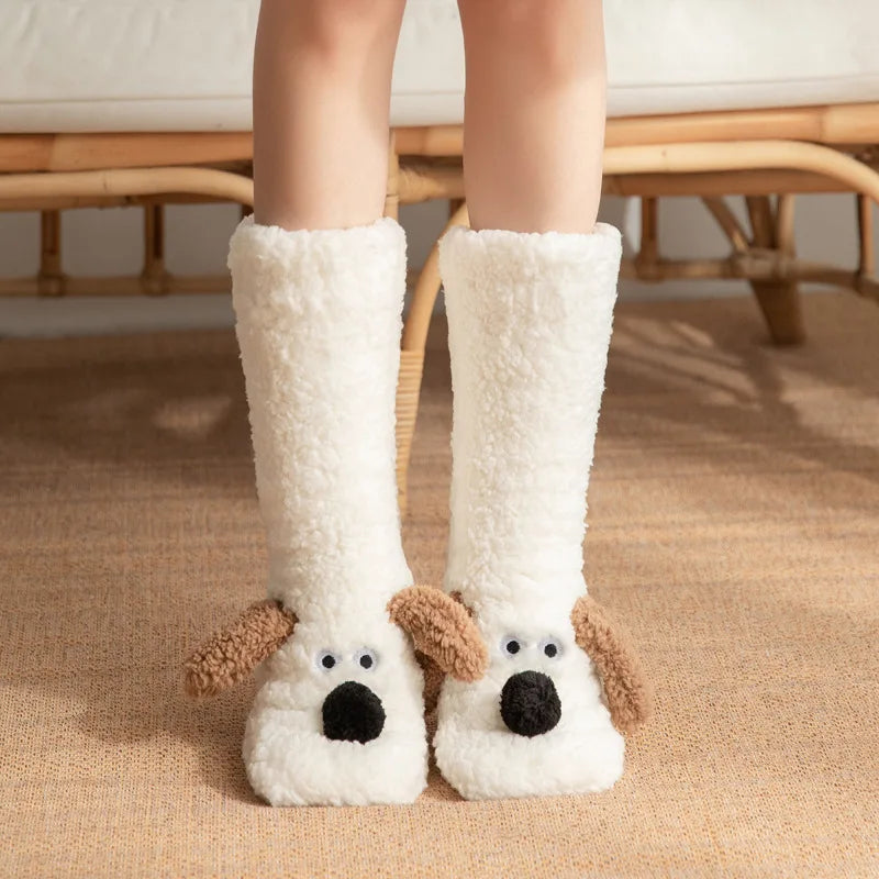 PupHaven Warmth Socks | Fluffy Sherpa socks with playful dog-themed designs
