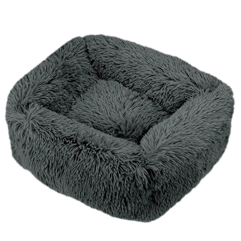 FurHaven Deluxe Dog Lounger | Long plush, washable pet bed for dogs and cats